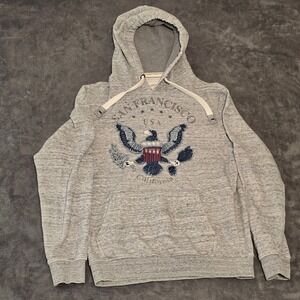 California Citywear San Francisco Eagle Hoodie Gray Marl Mens Large Pullover